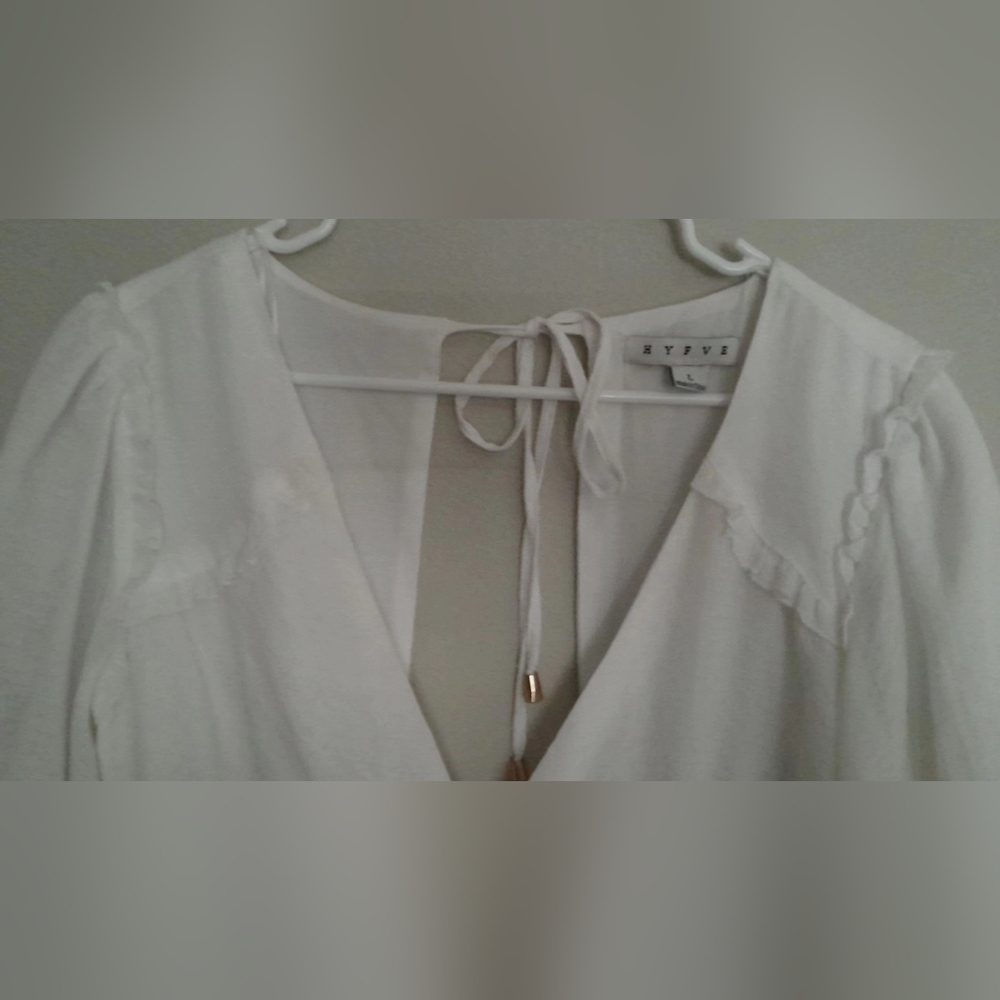 Lulu's White Ruched Puff Sleeve Mini Dress - Picture 7 of 7